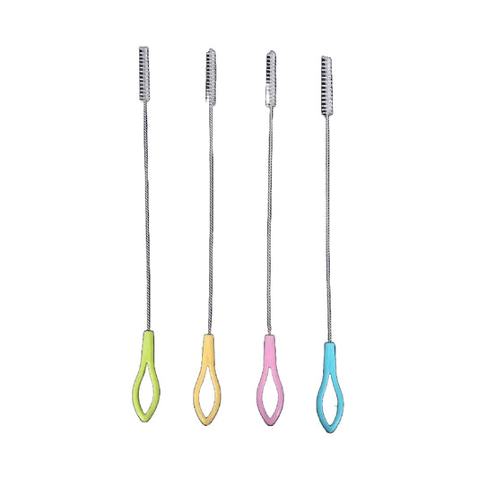 SEDLAV Cleaning Brush Set - Stainless Steel Bottle Brushes –Stainless Steel Wire with Soft Nylon Bristles - Ideal as Bottle Brush, Pipe Cleaners and Straw Cleaner (Set of 4pcs)