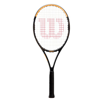 Wilson Burn Spin 103 Adult Recreational Tennis Racket - Grip Size 1-4 1/8", Black/Yellow