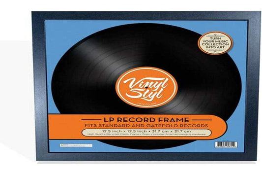Vinyl Styl 12 Inch Vinyl Record Display Frame - Wall Hanging (Black)