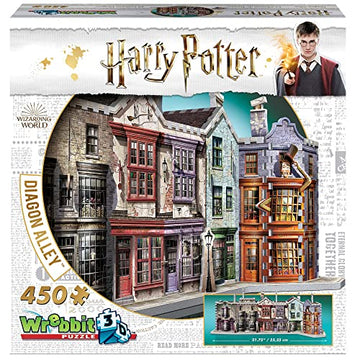 Wrebbit3D Harry Potter Diagon Alley 3D Puzzle for Teens and Adults | 450 Real Jigsaw Puzzle Pieces | Not Just an Ordinary Model Kit for Adults for Harry Potter Fans