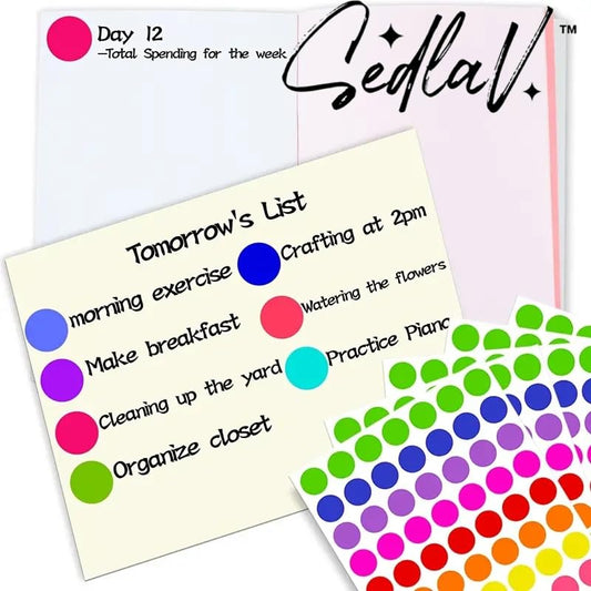 SEDLAV Organize with Precision: Color Coding Labels and Circle Dot Stickers for Office and Classroom Supplies – Colorful, and Versatile