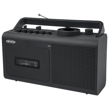 Jensen MCR-250 Portable AM/FM Radio Cassette Recorder/Player, Black