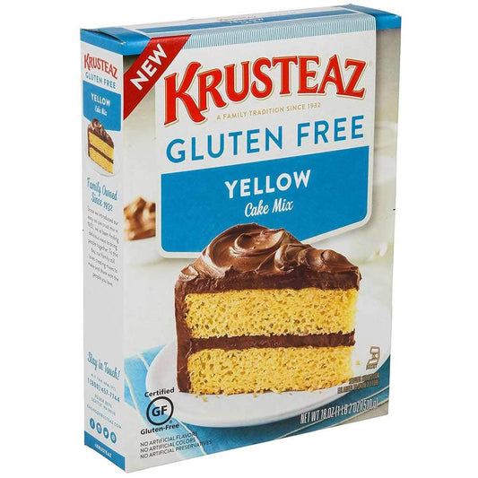 Krusteaz Gluten Free Yellow Cake Mix, 18 Ounce -- 8 per case.