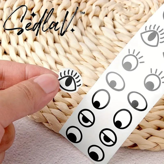 SEDLAV Black & White Wiggle Eyes Stickers Roll