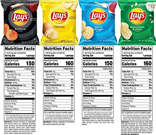 Lay's Potato Chips, Variety Pack, 1 Ounce (Pack of 40)