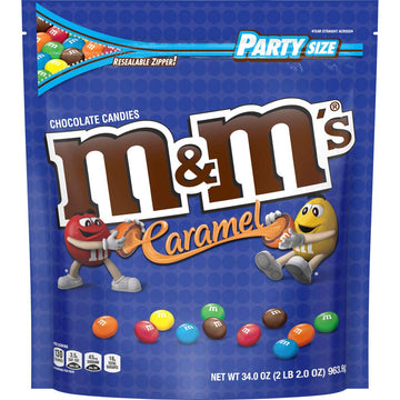 M&M'S Caramel Chocolate Candy Party Size 34-Ounce Bag