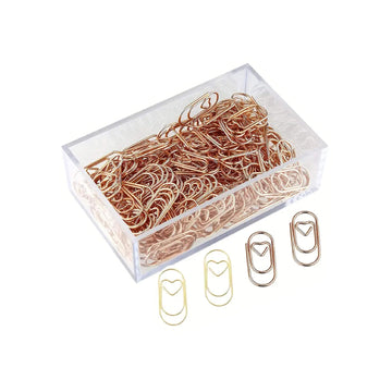 SEDLAV 150 Pieces Cute Heart Paper Clips - Small Mini Paperclips with Smooth Finish, Tiny Large Paper Clips Jumbo for Office, School Students - Small Binder Clips, Paperclips Office Supplies