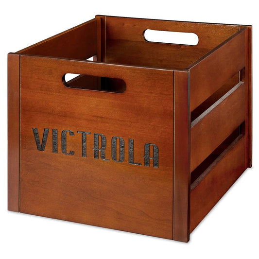 Victrola Wooden Record Crate, Mahogany, Model: VA-20-MAH