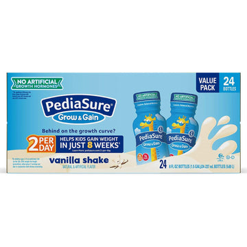 PediaSure Grow & Gain Nutrition Shake for Kids, Vanilla 8 fl. oz, 24 pk. (pack of 3) A1