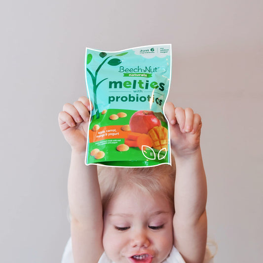 Beech-Nut Probiotic Melties Baby & Toddler Snack Melts, Pear Mango Spinach Yogurt, 1 oz (7 Pack)