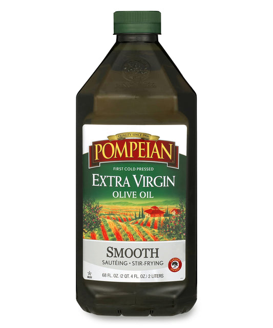 Pompeian Extra Virgin Olive Oil, Cold Pressed, Mild Flavor, Gluten Free, 68 Fl Oz