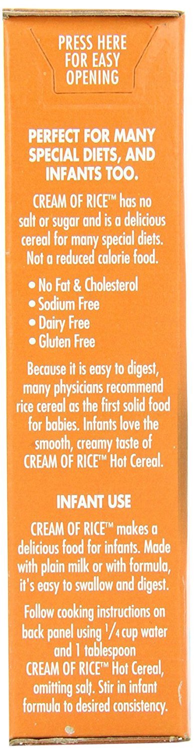 Cream of Rice, Instant Hot Cereal, 1.5 Ounce (Pack of 8)