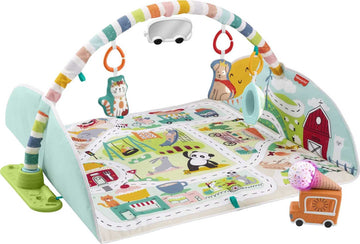 Fisher-Price Baby Large Activity City Gym to Jumbo Playmat with Music Lights Vehicles & Baby Toys for Infant to Toddler Play