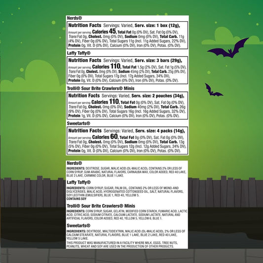 SweeTARTS Assorted Halloween Trick or Treat Candy, Franken Favorite Mix, 215ct Bag
