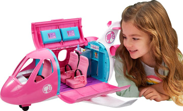 Barbie Dreamplane Airplane Toys Playset with 15+ Accessories Including Puppy, Snack Cart, Reclining Seats and More (Amazon Exclusive)