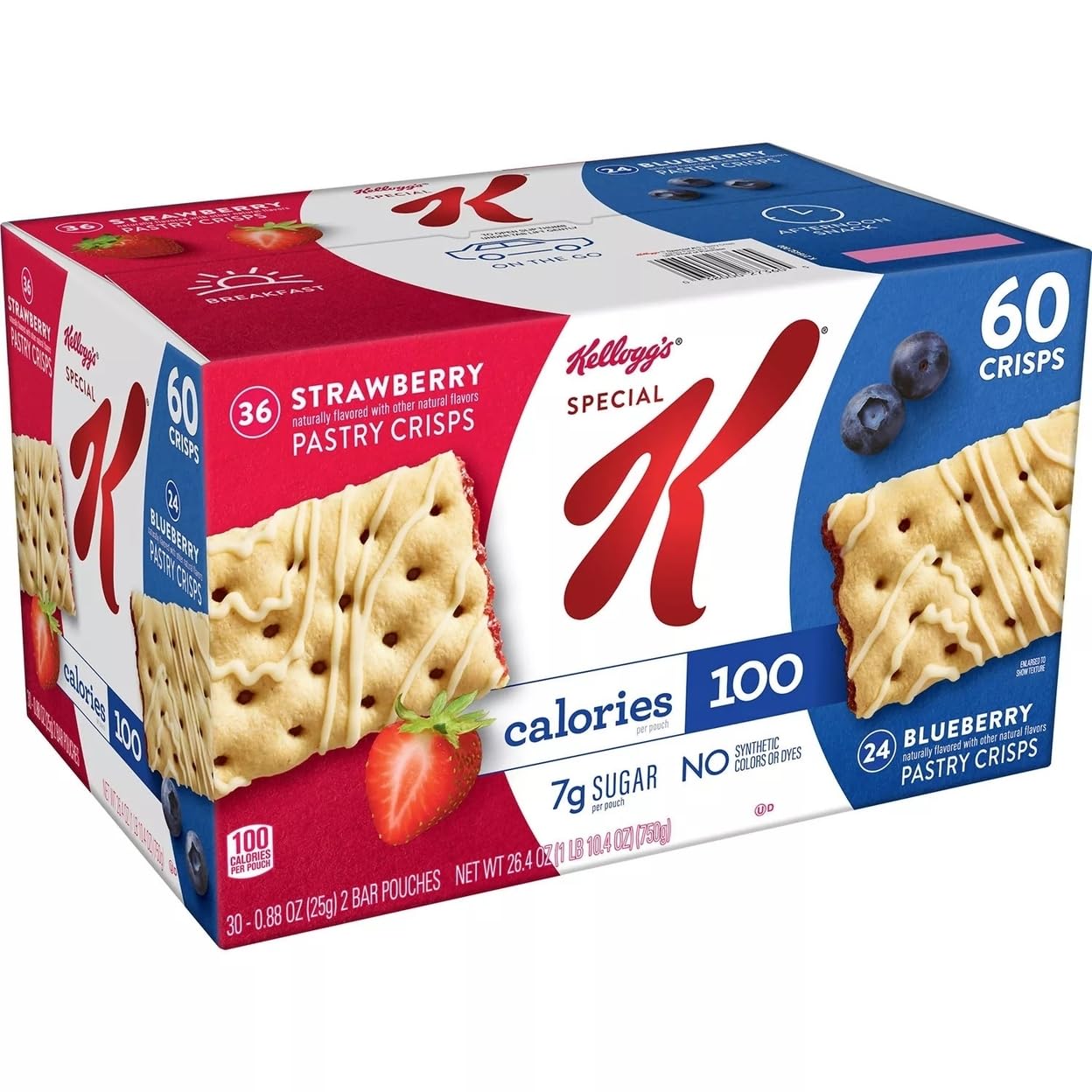Kellogg's Special K PASTRY CRISPS Strawberry&Blueberry Variety 26.4oz