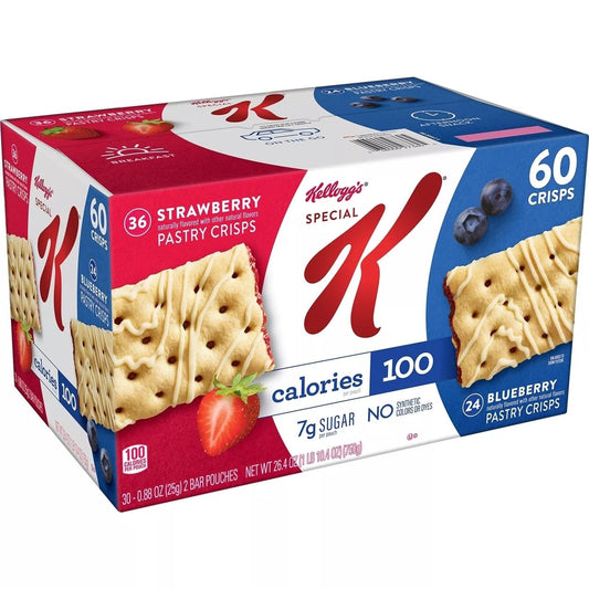 Kellogg's Special K PASTRY CRISPS Strawberry&Blueberry Variety 26.4oz