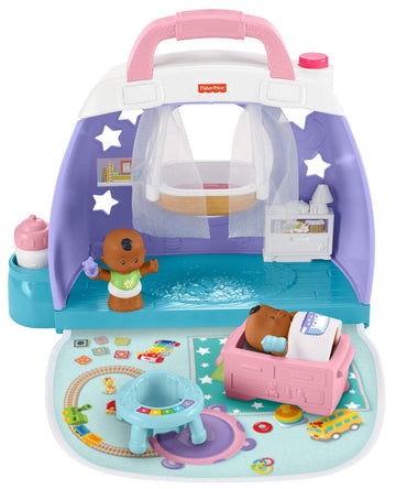 Fisher-Price Little People Cuddle & Play Nursery, portable nursery playset for toddlers and preschool kids up to age 5