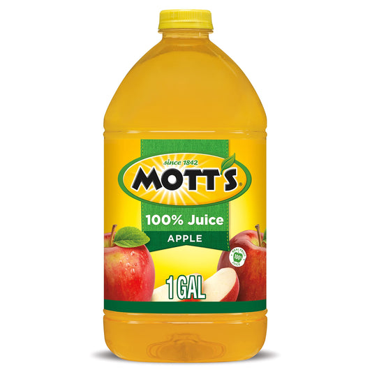 Mott's 100% Original Apple Juice, 1 Gallon Bottle (Pack of 4)