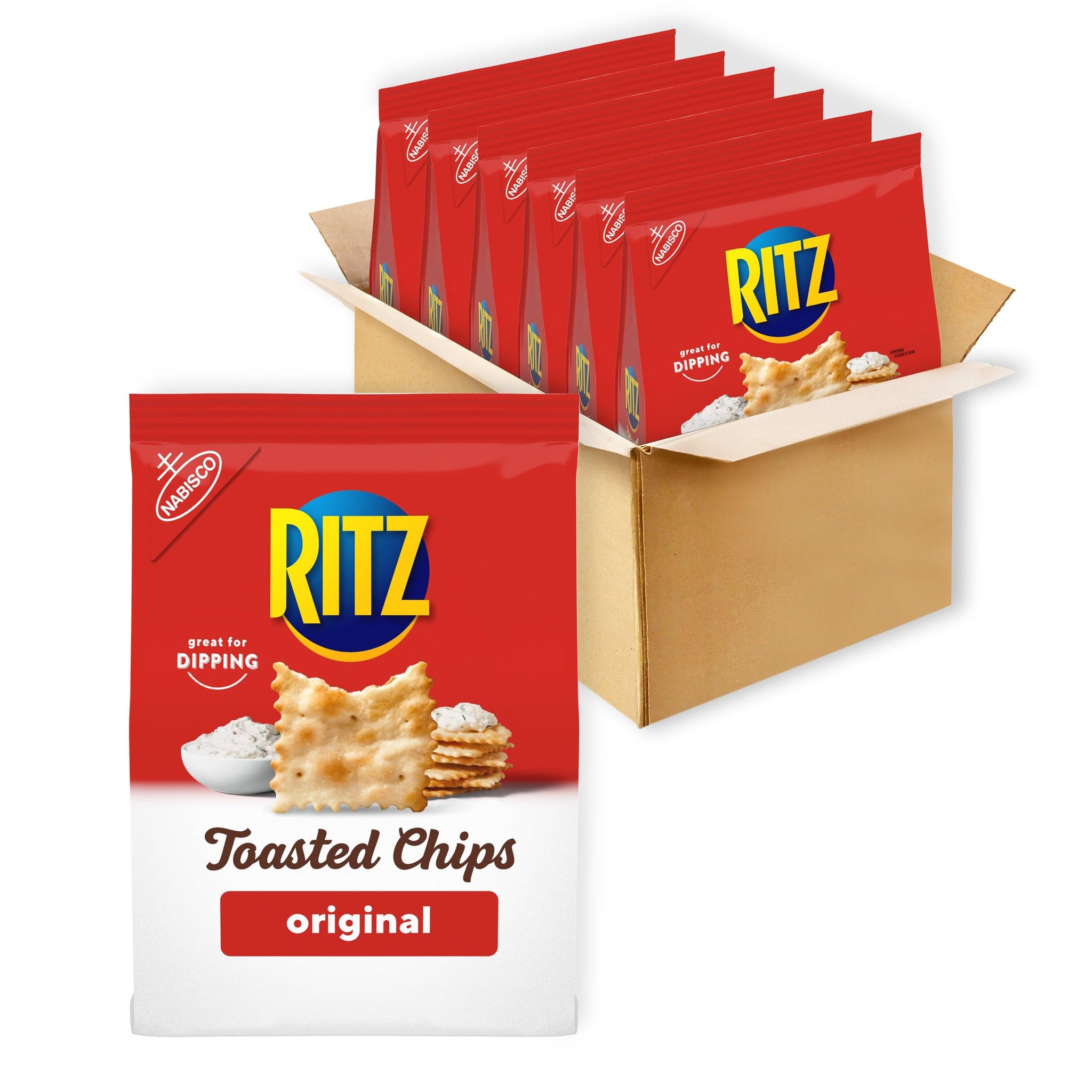 Fied Ritz Crackers RITZ Toasted Chips Original Crackers, 6 - 8.1 oz Bags