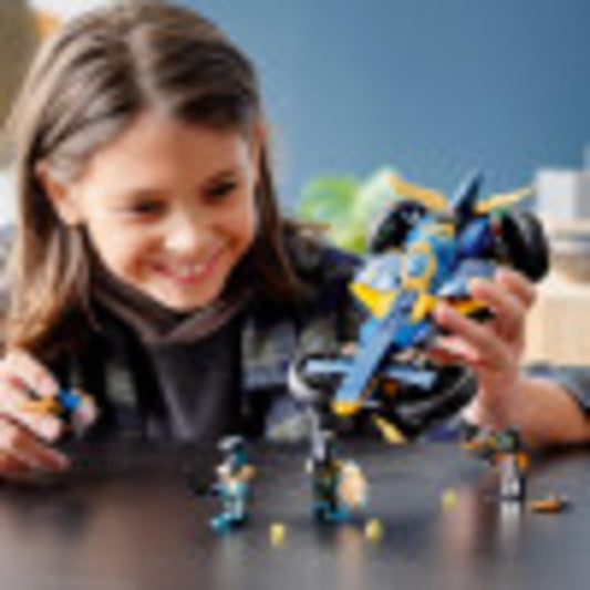 LEGO NINJAGO Ninja Sub Speeder 71752 Building Kit; Amphibious Car Toy with NINJAGO Cole and Jay Minifigures; New 2021 (356 Pieces)