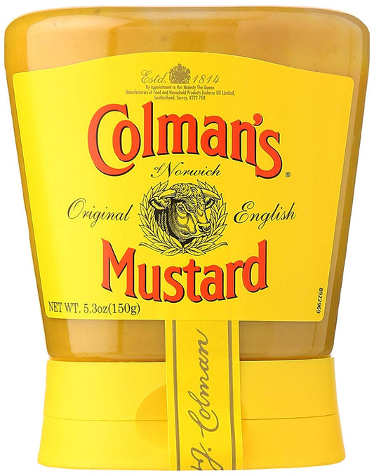 Colman's Squeezy Mustard 5.3oz (Pack of 2) | Hot & Tangy | Grilling, Dips, Dressings, Marinades |