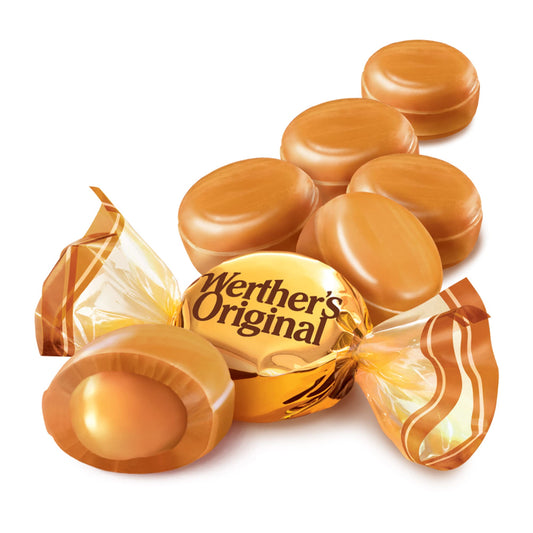 Werther's Original Creamy Caramel Filled Candy, 2.65 Oz Bags (Pack of 12)