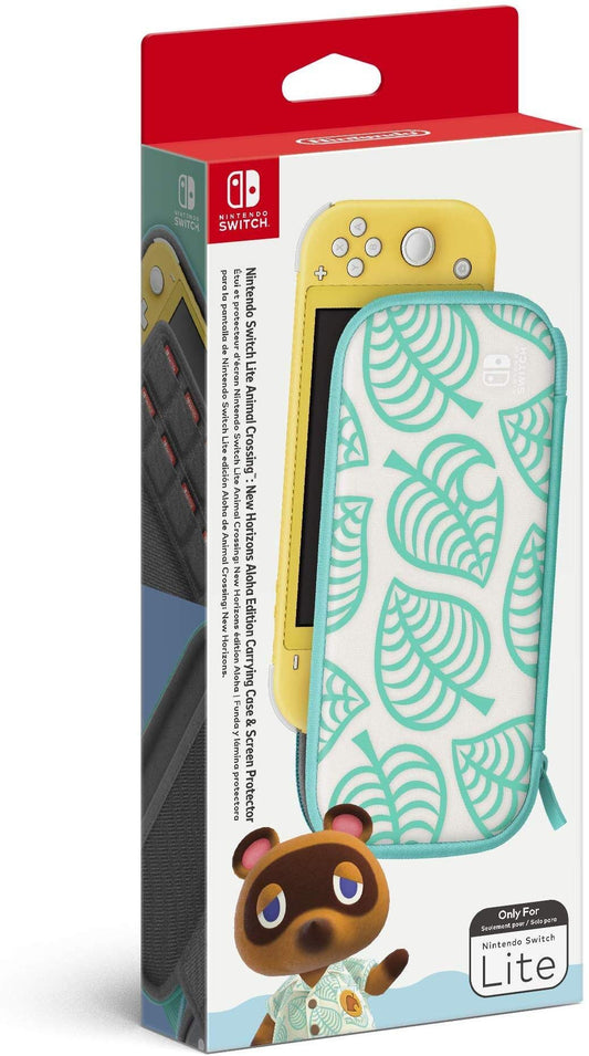 Animal Crossing: New Horizons Aloha Edition Carrying Case & Screen Protector - Nintendo Switch Lite