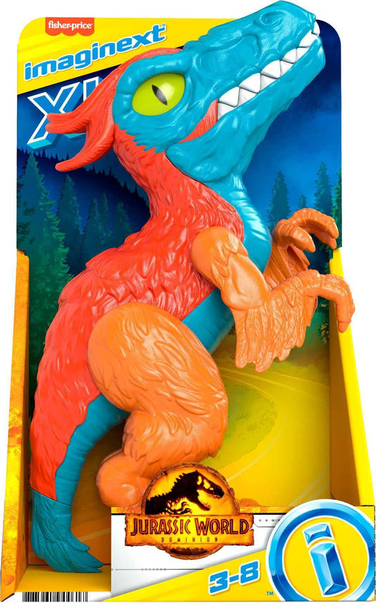 Imaginext Jurassic World Dominion Dinosaur Toy Pyroraptor Xl Poseable 10-Inch Figure for Preschool Pretend Play 3+ Years