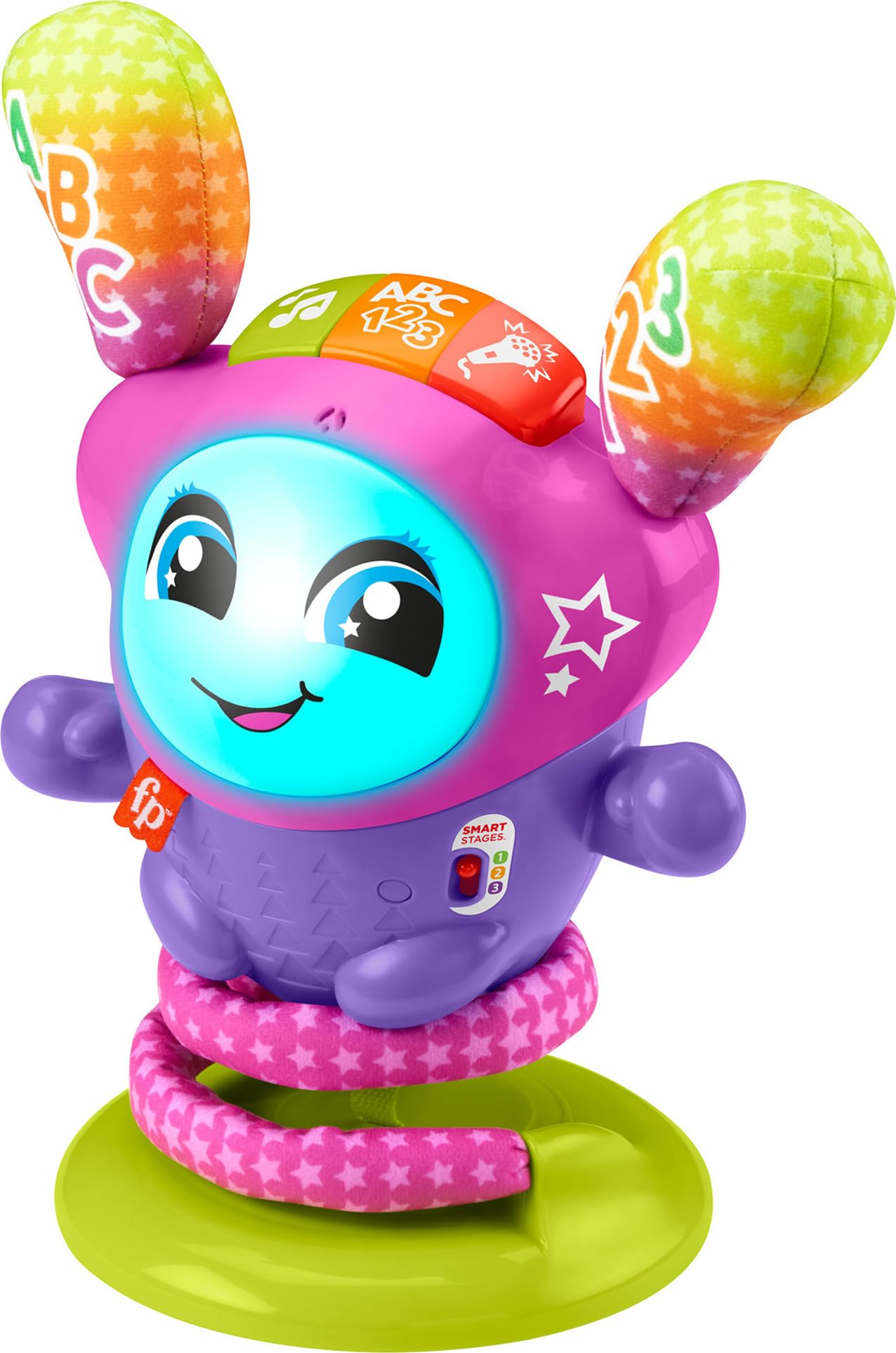 Fisher-Price Baby & Toddler Learning Toy DJ Bouncin’ Star with Music Lights & Bouncing Action for Ages 9+ Months