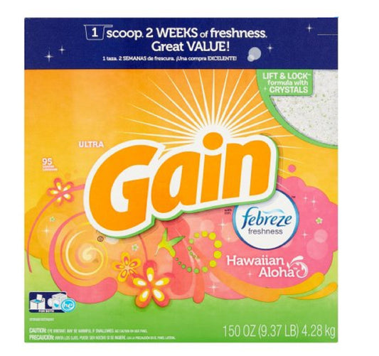 Gain Ultra Powder Laundry Detergent, 95 Loads, 150 Ounce