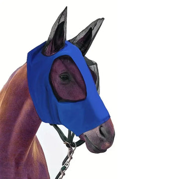 SEDLAV Horse Fly Mask with Ears - Custom Fit UV Protective Net Mask - Ideal Thrush Treatment for Horses - Comfortable Nose Mask for Unrestricted Movement, Ideal for All Riders