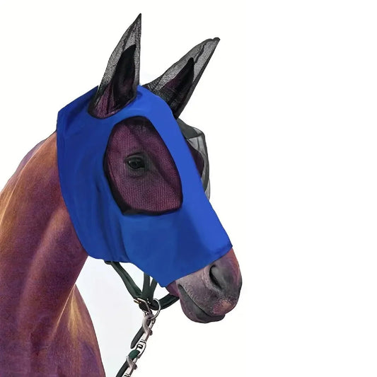 SEDLAV Horse Fly Mask with Ears - Custom Fit UV Protective Net Mask - Ideal Thrush Treatment for Horses - Comfortable Nose Mask for Unrestricted Movement, Ideal for All Riders