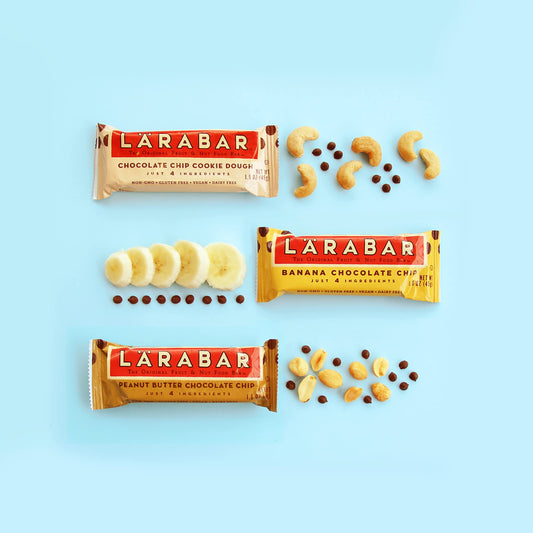 LÄRABAR Chocolate Chip Cookie Dough, Gluten Free Fruit & Nut Bar, 18 Ct