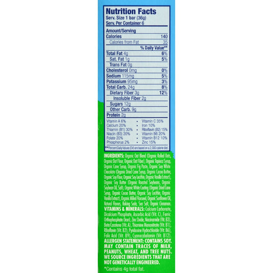 Clif Kid Zbar Organic Iced Oatmeal Cookie Energy Bar, 7.62 Ounce - 12 per case.12