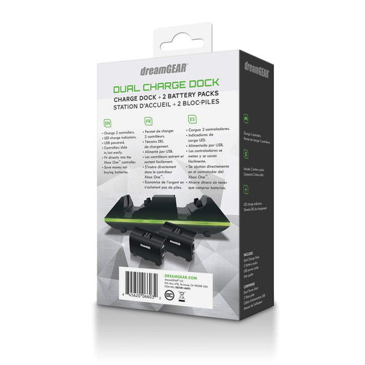 DreamGEAR DGXB1-6603 Dual Charge Dock Black for Xbox One