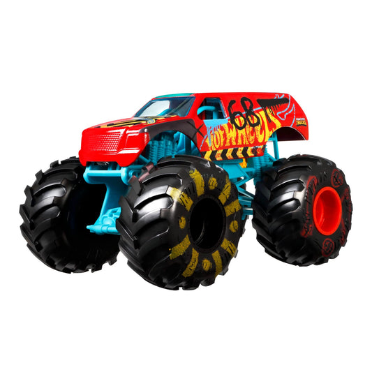 Hot Wheels Monster Trucks, Oversized Monster Truck, 1:24 Scale Die-Cast Toy Truck with Giant Wheels and Cool Designs