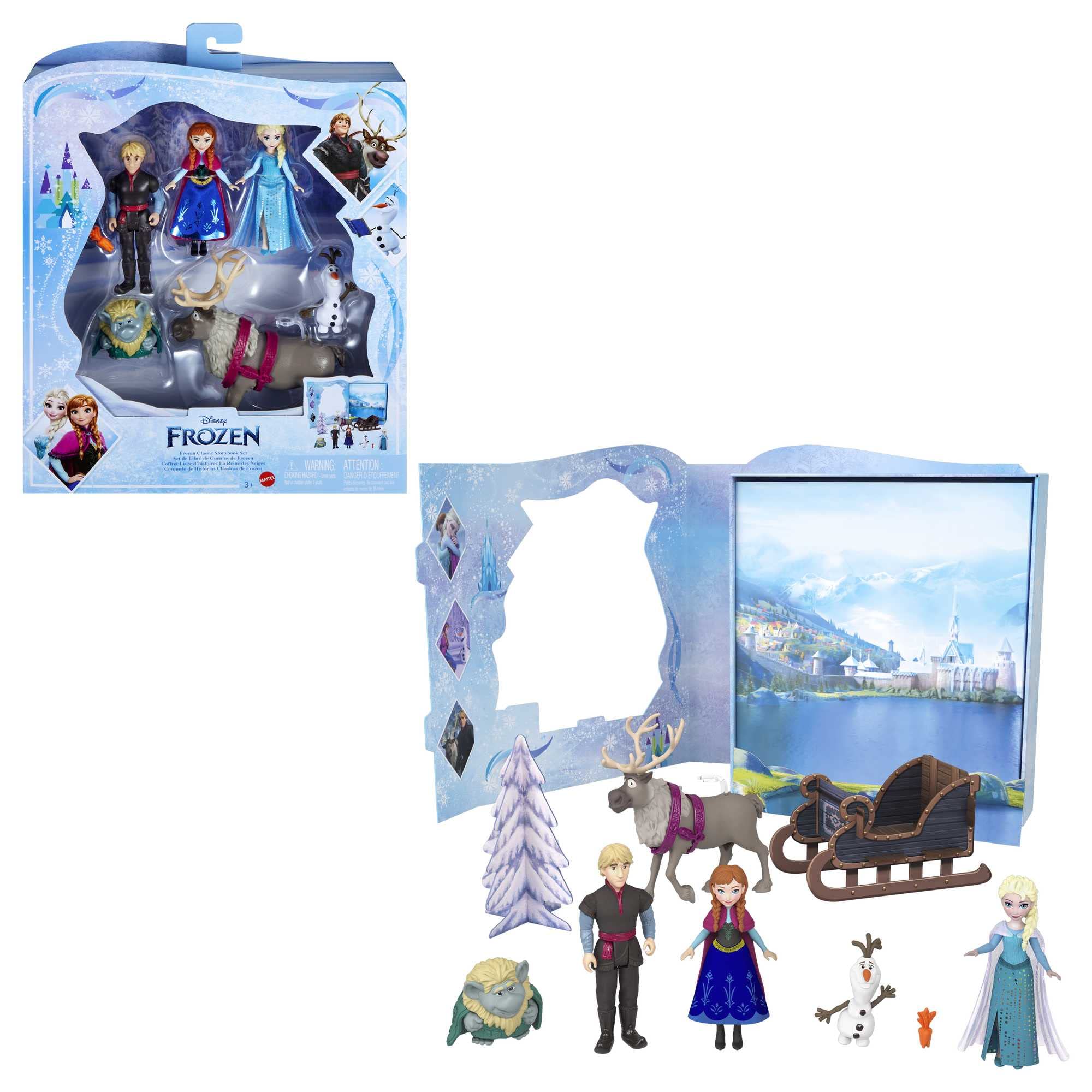 Mattel Disney Frozen Toys, Frozen Story Pack with 6 Key Characters, Small Dolls, Figures and Accessories Inspired by Mattel Disney Frozen Movies, for Kids