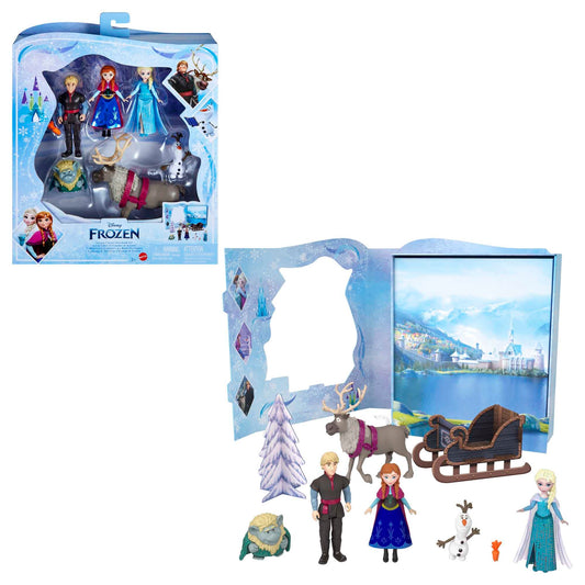 Mattel Disney Frozen Toys, Frozen Story Pack with 6 Key Characters, Small Dolls, Figures and Accessories Inspired by Mattel Disney Frozen Movies, for Kids