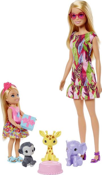 Barbie and Chelsea The Lost Birthday Playset Chelsea Dolls, 3 Pets & Accessories, Gift for 3 to 7 Year Olds