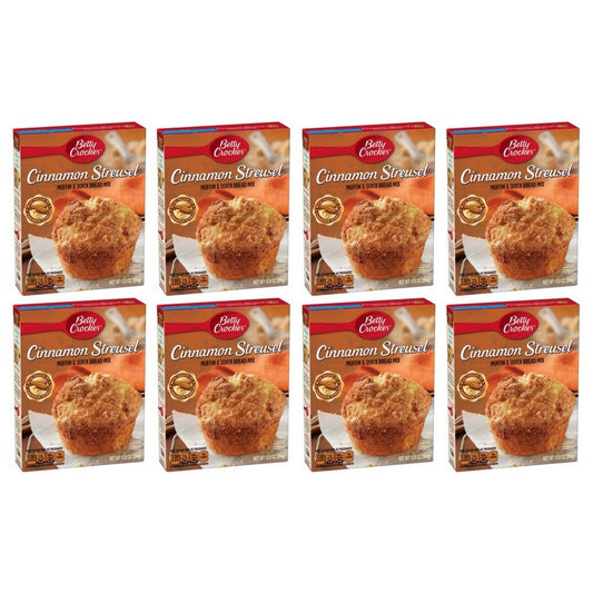 Betty Crocker Cinnamon Streusel Muffin & Quick Bread Mix, 13.9 OZ (pack of 8)