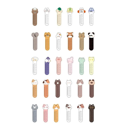 SEDLAV Cartoon Cute Ruler Bookmarks - Valentine Bookmarks, Magnetic Bookmarks - 30 Unique Animal Patterns