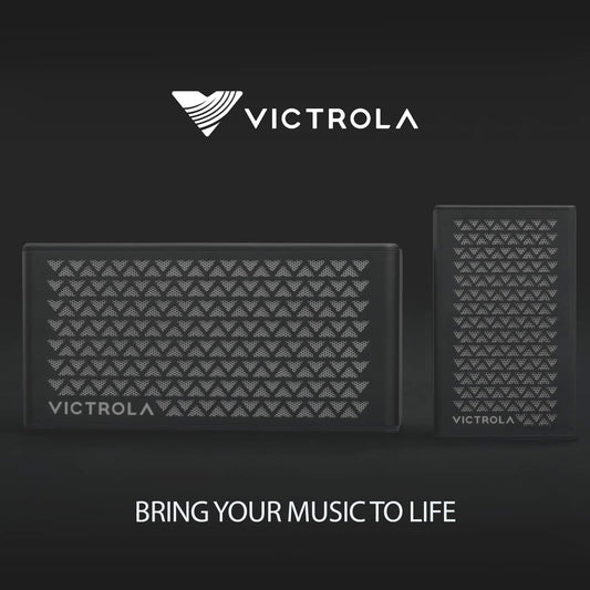 Victrola Music Edition 1 Portable Bluetooth Speaker, IP67 Water and Dust Resistant, 12 Hour Battery Life, Multi-Speaker Pairing, Premium Sound and Passive Bass Radiator, Black