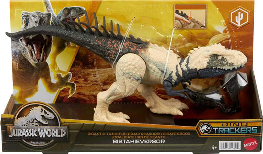 Jurassic World Dinosaur Toy, Bistahieversor Gigantic Trackers Large Species Action Figure with Attack Motion and Tracking Gear, Digital Play