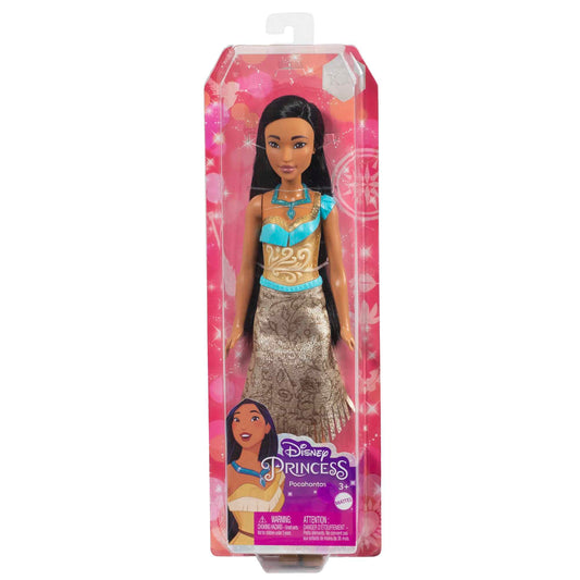 Mattel Disney Princess Dolls, Pochantas Posable Fashion Doll with Sparkling Clothing and Accessories, Mattel Disney Movie Toys