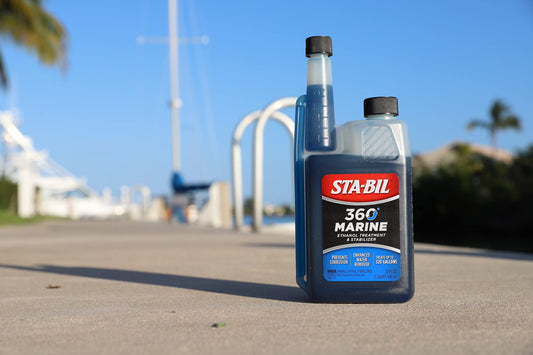 STA-BIL 360 Marine Ethanol Treatment & Fuel Stabilizer - Full Fuel System Cleaner - Fuel Injector Cleaner - Removes Water- Protects Fuel System - Treats 320 Gallons - 32 Fl. Oz. (22240) Blue