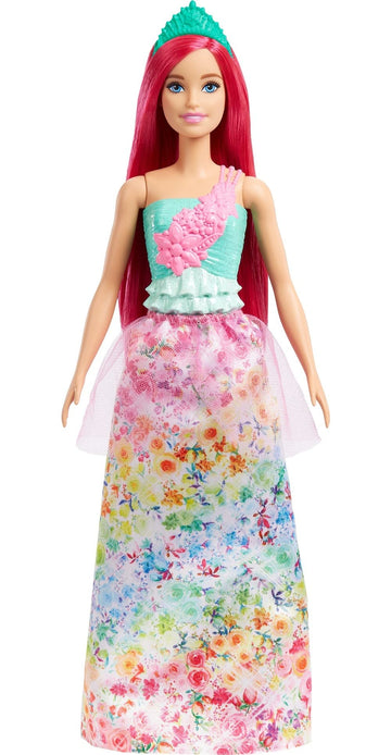 Barbie Dreamtopia Royal Doll with Dark-Pink Hair & Sparkly Bodice Wearing Removable Skirt, Shoes & Headband