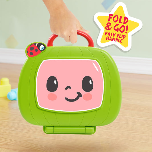 CoComelon Sing and Learn Laptop Toy for Kids, Lights, Sounds, and Music Encourages Letter, Number, Shape, and Animal Recognition, Kids Toys for Ages 18 Month, Green