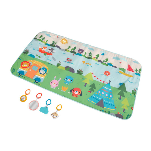 Fisher-Price Baby Extra Big Adventures Play Mat, 60-inch Long Activity mat with Toys for Newborns and Infants