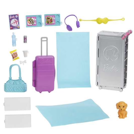 Barbie Dreamplane Airplane Toys Playset with 15+ Accessories Including Puppy, Snack Cart, Reclining Seats and More (Amazon Exclusive)